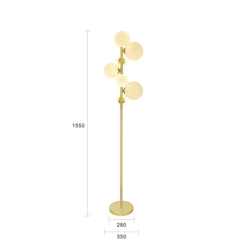 Brilagi - Lampadaire LED MILLA 7xG9/3W/230V doré/blanc