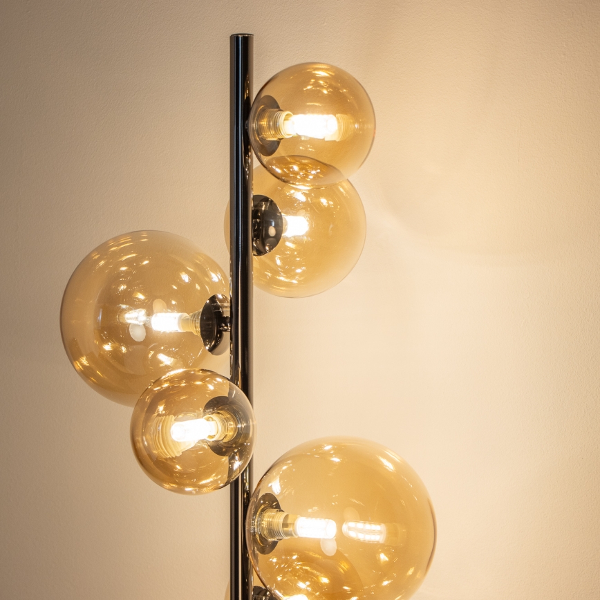 Brilagi - Lampadaire LED MILLA 7xG9/3W/230V, finition chrome noir/doré