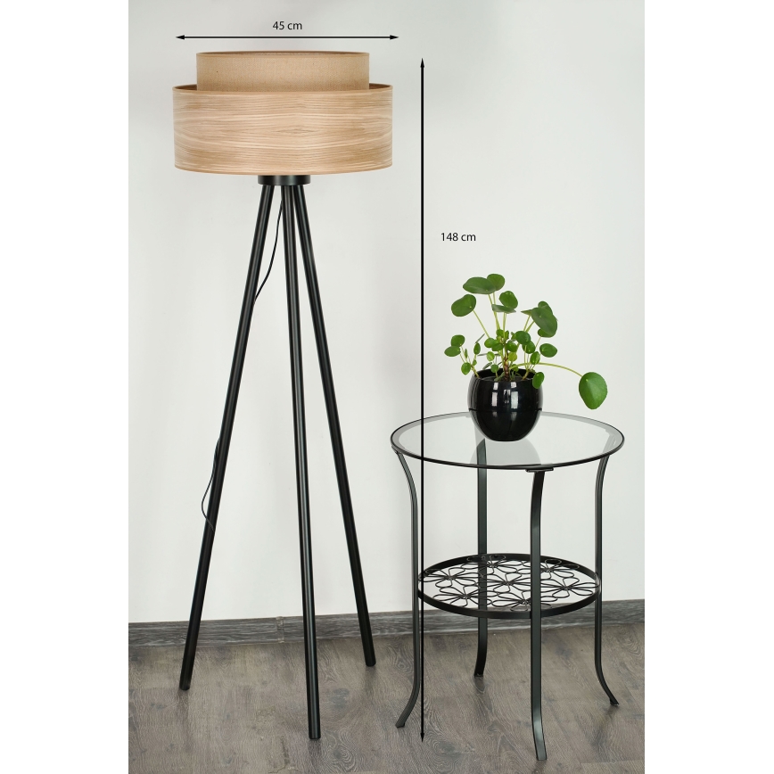 Brilagi - Lampadaire MONTANA BOHO 1xE27/15W/230V marron/noir