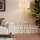 Brilagi - Lampadaire NORDIC WAVE 1xE27/15W/230V hévéa/lin