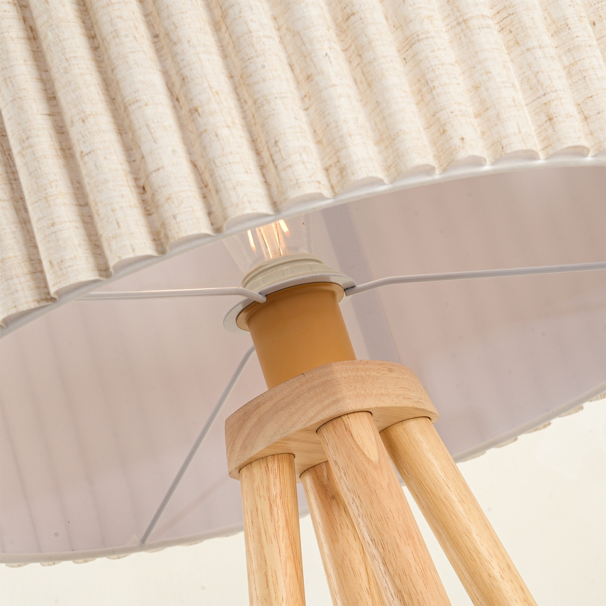 Brilagi - Lampadaire NORDIC WAVE 1xE27/15W/230V hévéa/lin