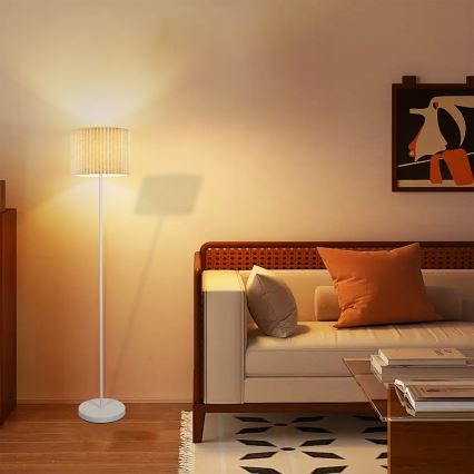 Brilagi - Lampadaire NORDIC WAVE 1xE27/15W/230V lin/blanc