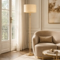 BRILAGI - Lampadaire SAPHIRE 1xE27/15W/230V crème/doré/patiné