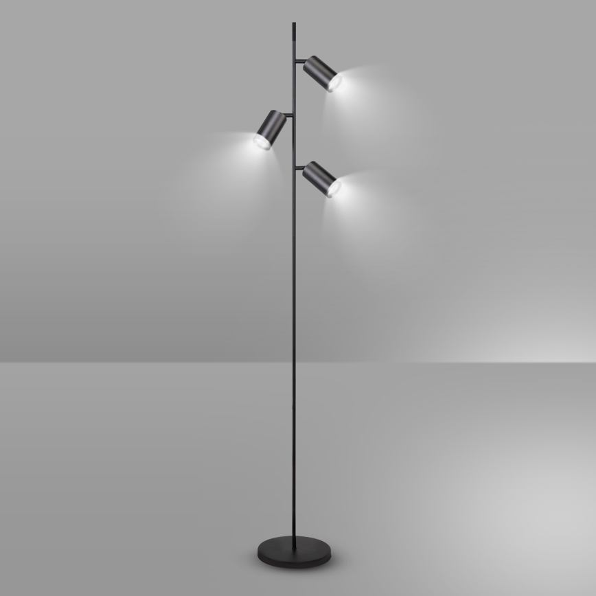 Brilagi - Lampadaire SELE 3xGU10/30W/230V noir