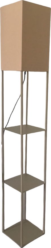 Brilagi - Lampadaire sur pied avec étagères GRADUS 1xE27/40W/230V 150 cm gris/beige