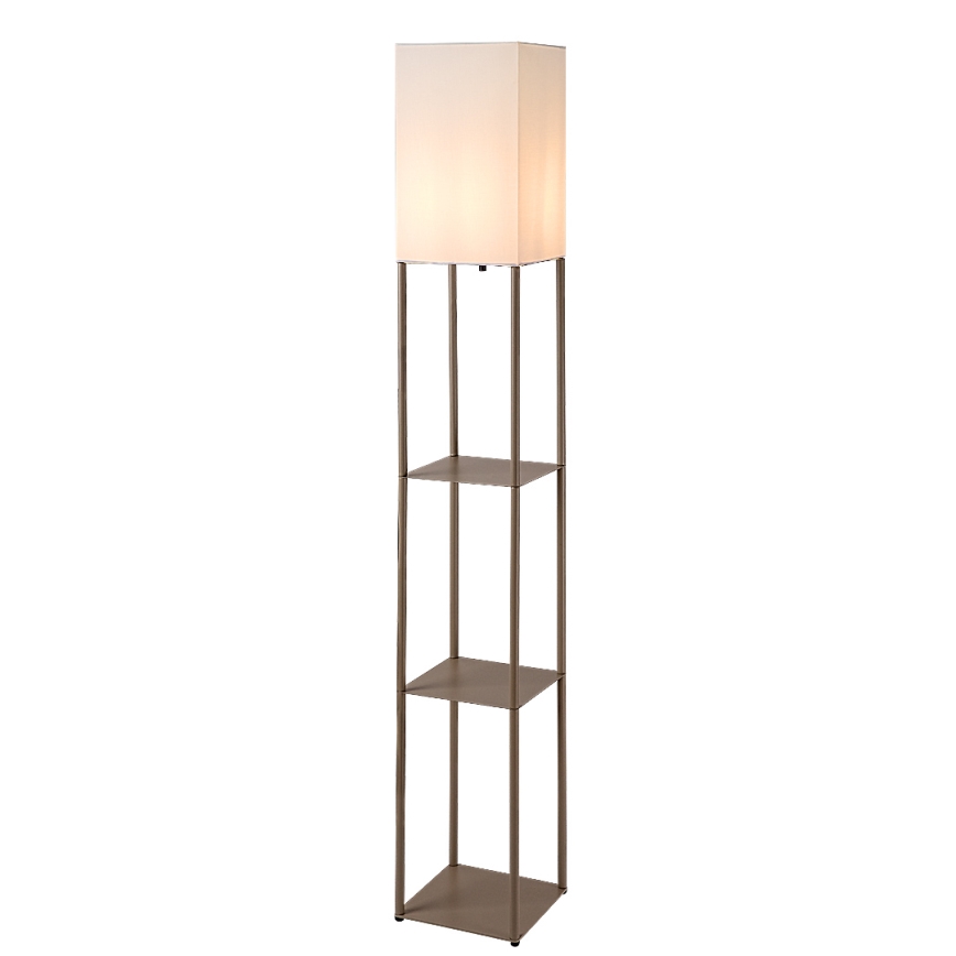 Brilagi - Lampadaire sur pied avec étagères GRADUS 1xE27/40W/230V 150 cm gris/beige
