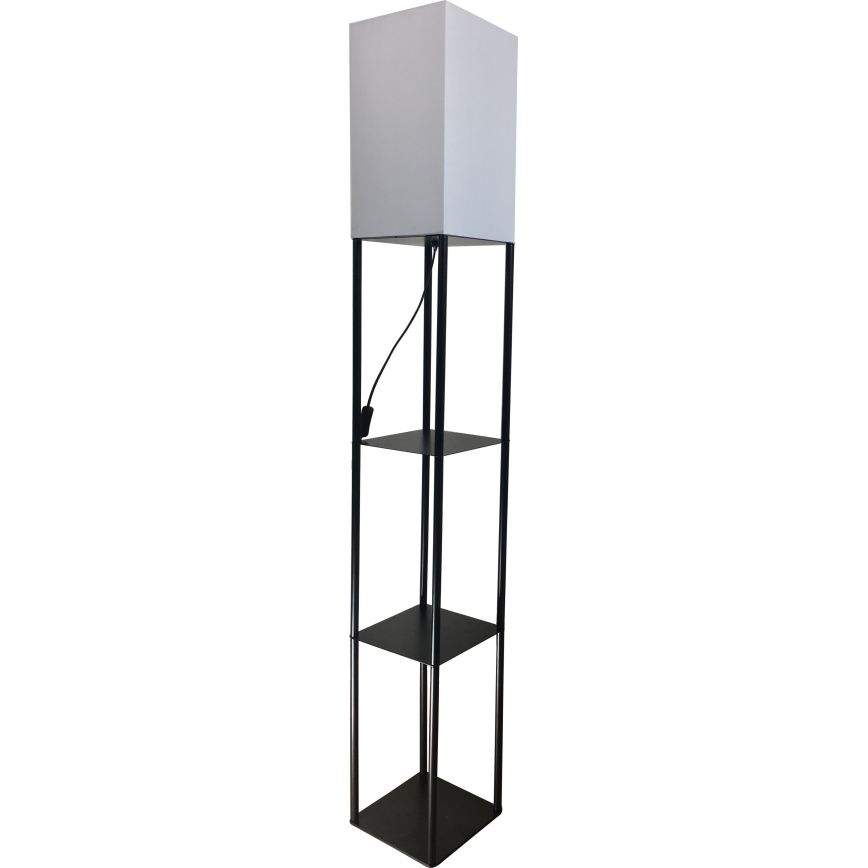 Brilagi - Lampadaire sur pied avec étagères intégrées GRADUS 1xE27/40W/230V 150 cm noir/blanc