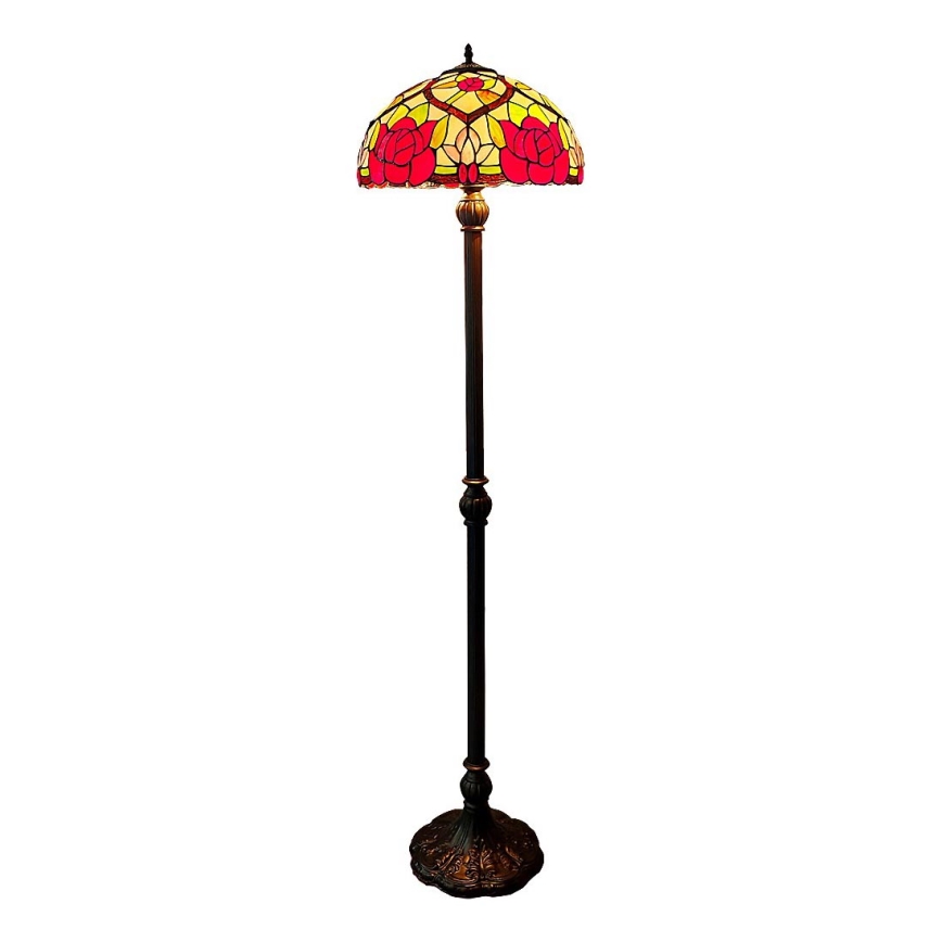 Brilagi - lampadaire Tiffany en vitrail GARLAN 2xE27/60W/230V