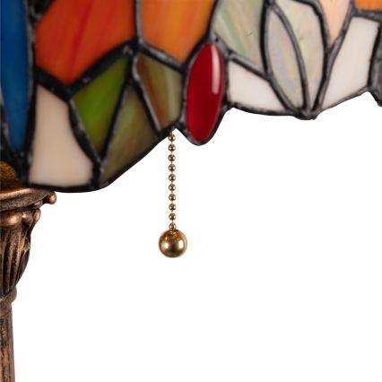 Brilagi - Lampadaire Tiffany en vitrail JUNGLE 2xE27/60W/230V