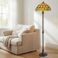 BRILAGI - lampadaire Tiffany en vitrail MARGARET 2xE27/60W/230V