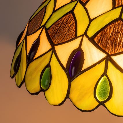 Brilagi - lampadaire Tiffany en vitrail MARGARET 2xE27/60W/230V