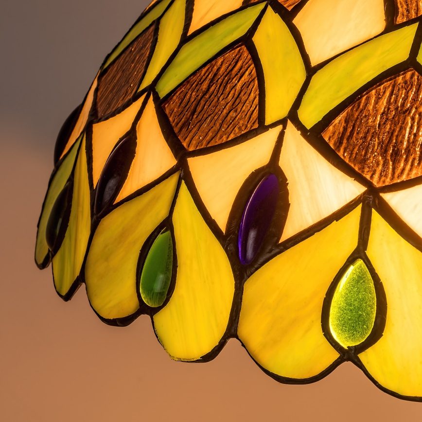 Brilagi - lampadaire Tiffany en vitrail MARGARET 2xE27/60W/230V