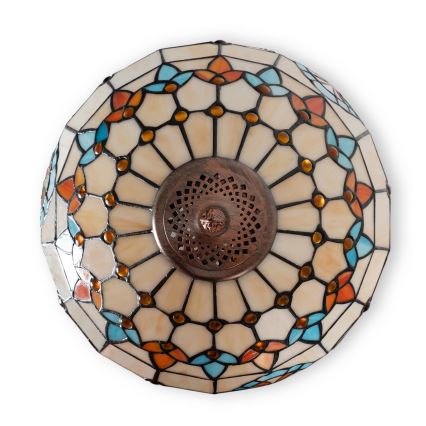 Brilagi - Lampadaire Tiffany en vitrail MIRABELLA 2xE27/60W/230V