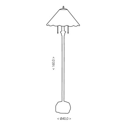 Brilagi - Lampadaire Tiffany en vitrail SIENNA 2xE27/60W/230V