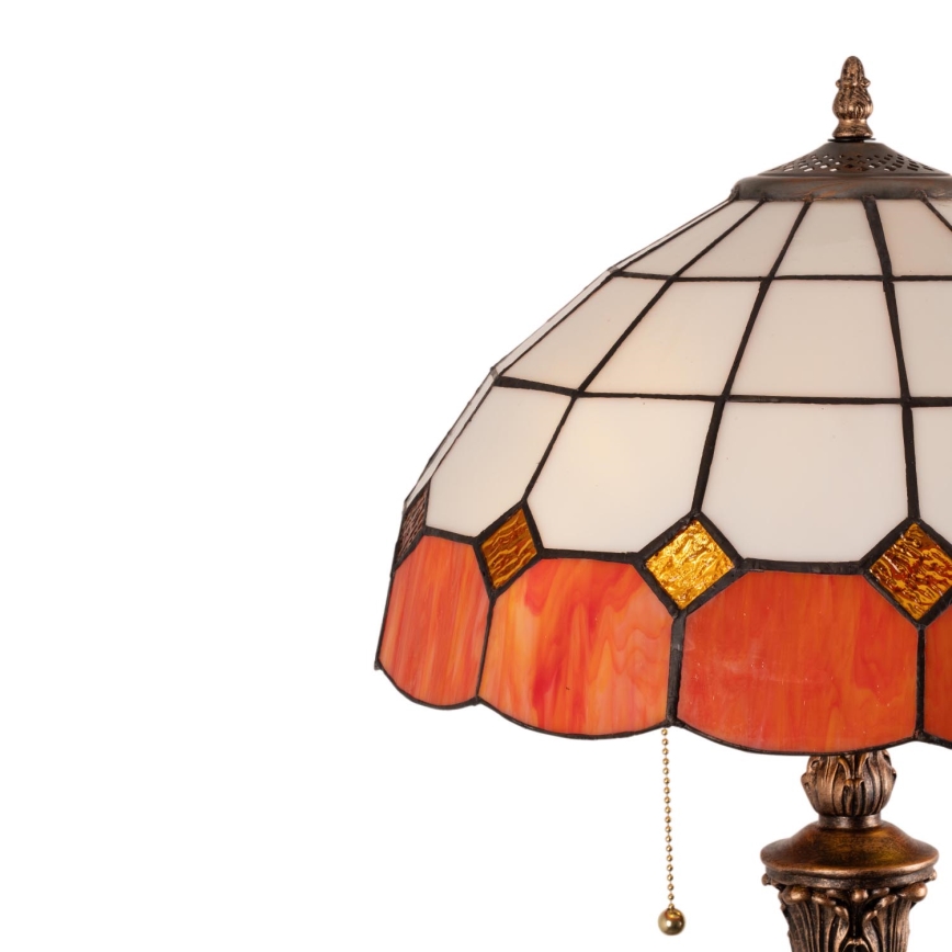 Brilagi - Lampadaire Tiffany en vitrail SIENNA 2xE27/60W/230V