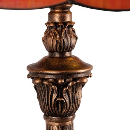 Brilagi - Lampadaire Tiffany en vitrail SIENNA 2xE27/60W/230V