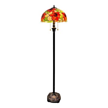 Brilagi - Lampadaire Tiffany en vitrail SUNFLOWER 2xE27/60W/230V
