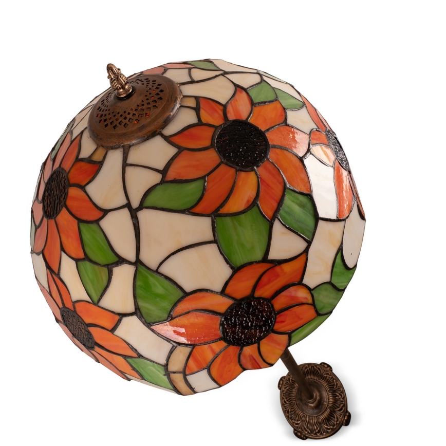 Brilagi - Lampadaire Tiffany en vitrail SUNFLOWER 2xE27/60W/230V