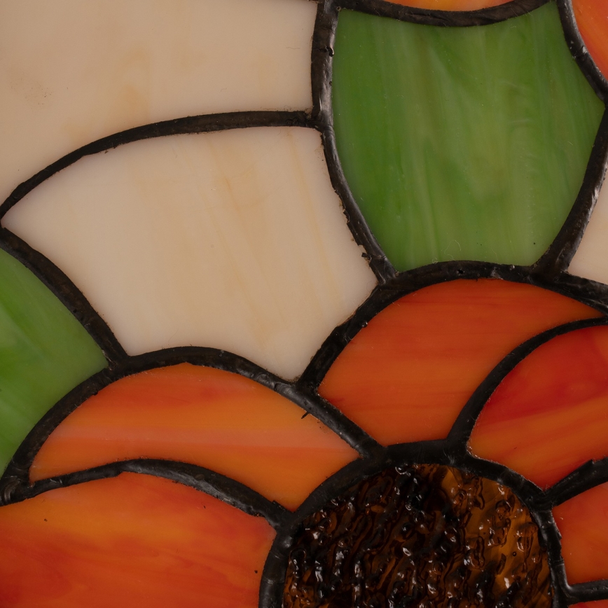 Brilagi - Lampadaire Tiffany en vitrail SUNFLOWER 2xE27/60W/230V