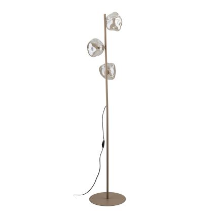 Brilagi - Lampadaire VULCANO 3xG9/8W/230V beige/beige fumé