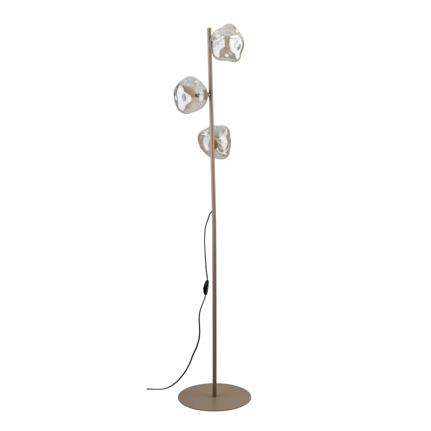 Brilagi - Lampadaire VULCANO 3xG9/8W/230V beige/beige fumé