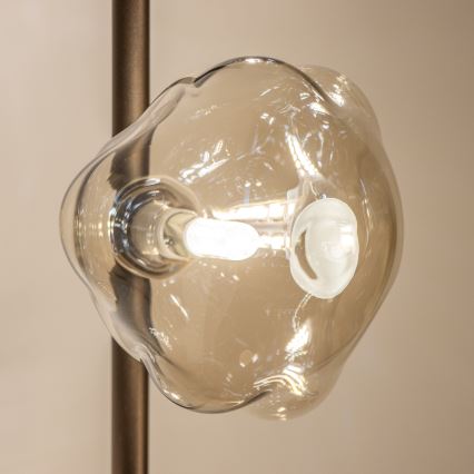 Brilagi - Lampadaire VULCANO 3xG9/8W/230V bronze/beige fumé