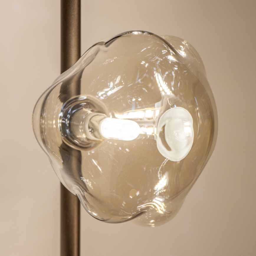 Brilagi - Lampadaire VULCANO 3xG9/8W/230V bronze/beige fumé