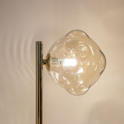 BRILAGI - Lampadaire VULCANO 3xG9/8W/230V doré/beige fumé