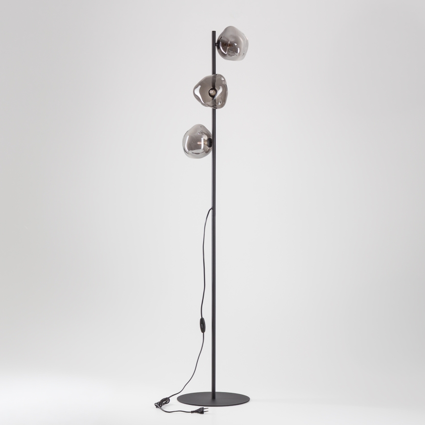 BRILAGI - Lampadaire VULCANO 3xG9/8W/230V noir/noir fumé