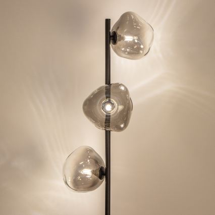 BRILAGI - Lampadaire VULCANO 3xG9/8W/230V noir/noir fumé