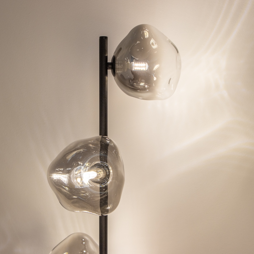 BRILAGI - Lampadaire VULCANO 3xG9/8W/230V noir/noir fumé