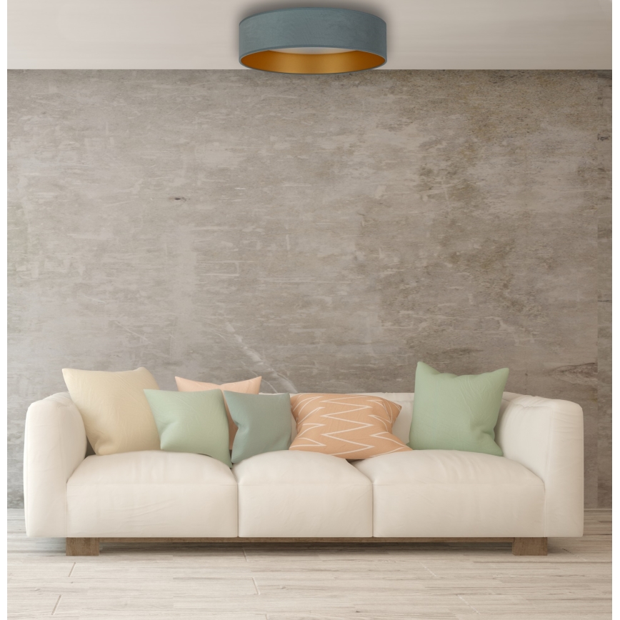 Brilagi - Plafonnier LED à intensité variable VELVET SMART LED/36W/230V d. 55 cm 2700-6500K Wi-Fi Tuya menthe/doré + télécommande