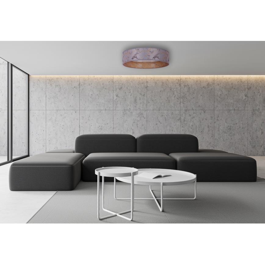 Brilagi - Plafonnier LED à intensité variable VELVET SMART LED/36W/230V d. 55 cm 2700-6500K Wi-Fi Tuya gris/doré + télécommande