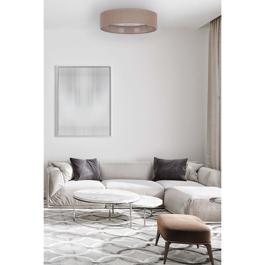 Brilagi - Plafonnier à intensité variable VELVET SMART LED/36W/230V d. 55 cm 2700-6500K Wi-Fi Tuya marron + Télécommande