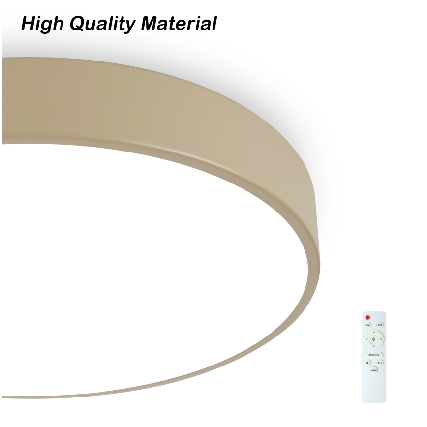 Brilagi - Applique de plafond dimmable POOL LED/48W/230V 3000-6000K de 40 cm beige + télécommande