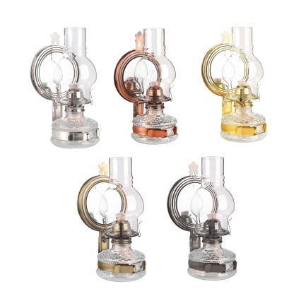 Brilagi - Lampe à pétrole MERLIN avec miroir, bronze/patine