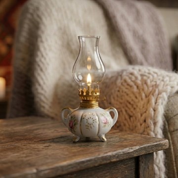 Brilagi - Lampe à pétrole MERLIN blanc/doré