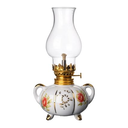 Brilagi - Lampe à pétrole MERLIN blanc/doré