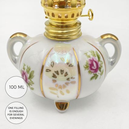Brilagi - Lampe à pétrole MERLIN blanc/doré