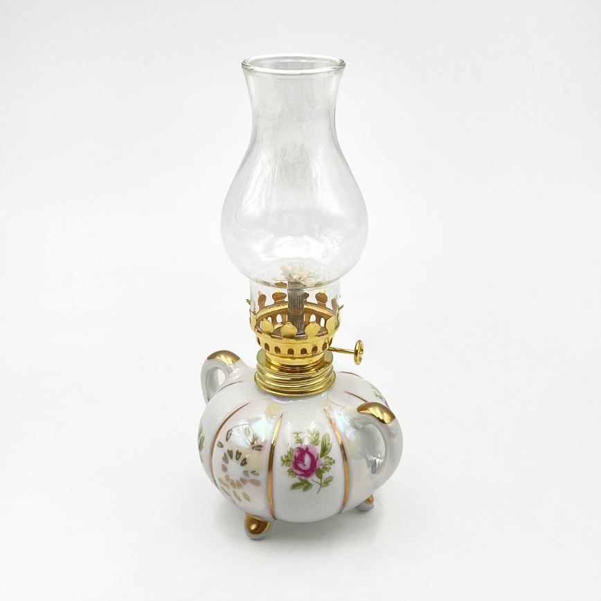 Brilagi - Lampe à pétrole MERLIN blanc/doré