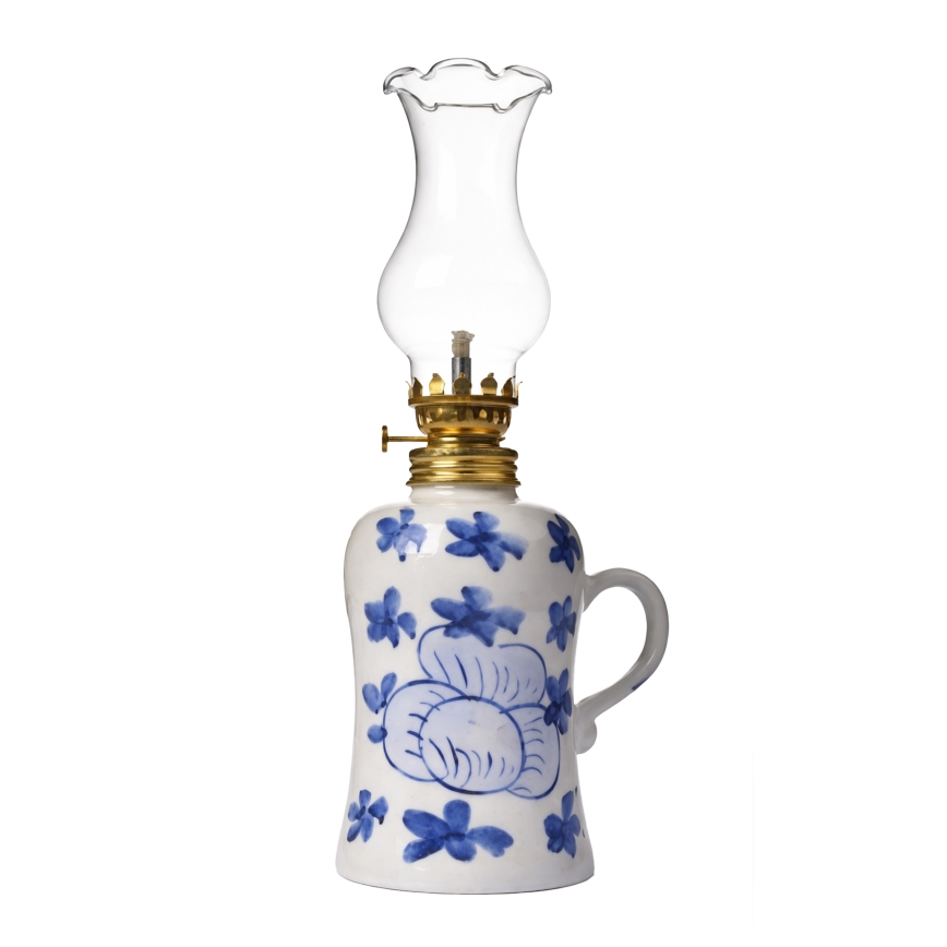 Brilagi - Lampe à pétrole MERLIN blanche/bleue