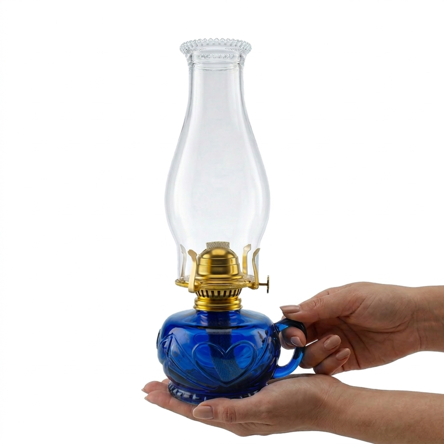 Brilagi - Lampe à pétrole MERLIN bleue