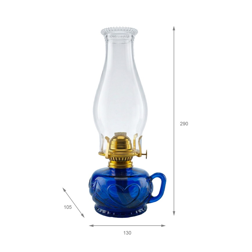 Brilagi - Lampe à pétrole MERLIN bleue