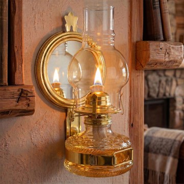 Brilagi - Lampe à pétrole MERLIN dorée brillante