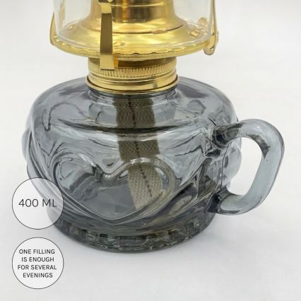 Brilagi - Lampe à pétrole MERLIN fumée/grise