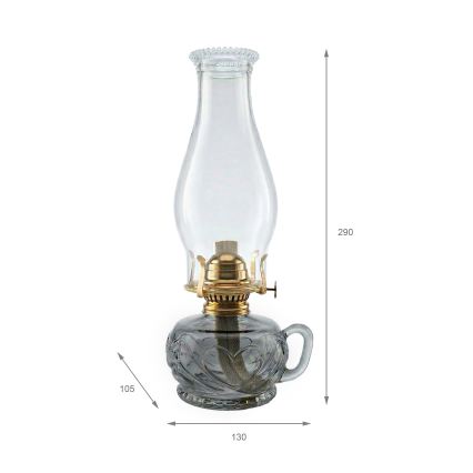 Brilagi - Lampe à pétrole MERLIN fumée/grise