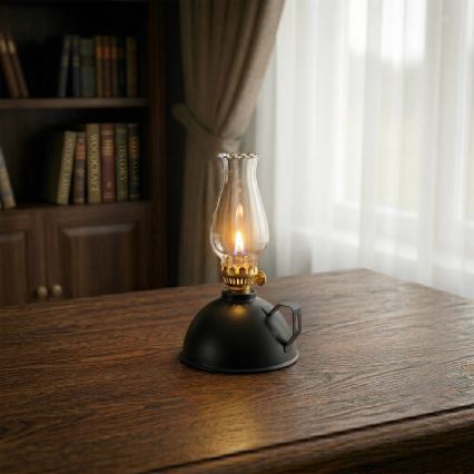 Brilagi - Lampe à pétrole MERLIN noire