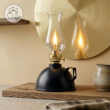 Brilagi - Lampe à pétrole MERLIN noire