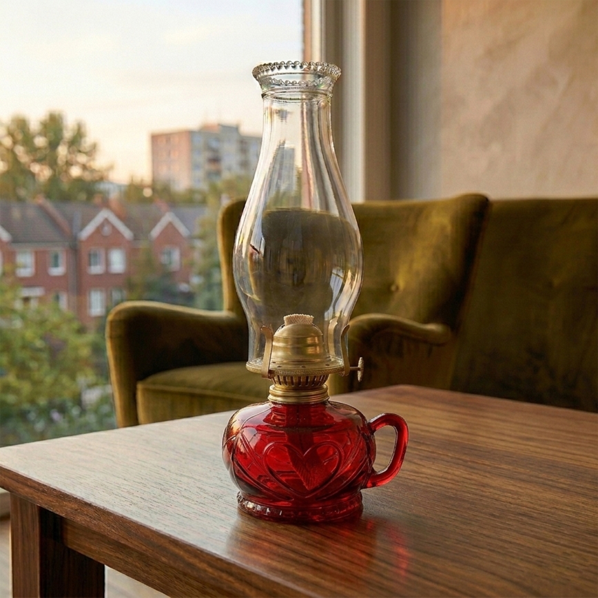 Brilagi - Lampe à pétrole MERLIN rouge