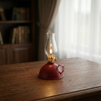 Brilagi - Lampe à pétrole MERLIN rouge